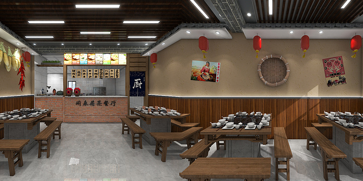 酒泉京禧整装设计-商铺86㎡-装修设计方案