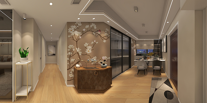 爱微出品必属精品-江岸佳苑114平乳胶漆版-装修设计方案