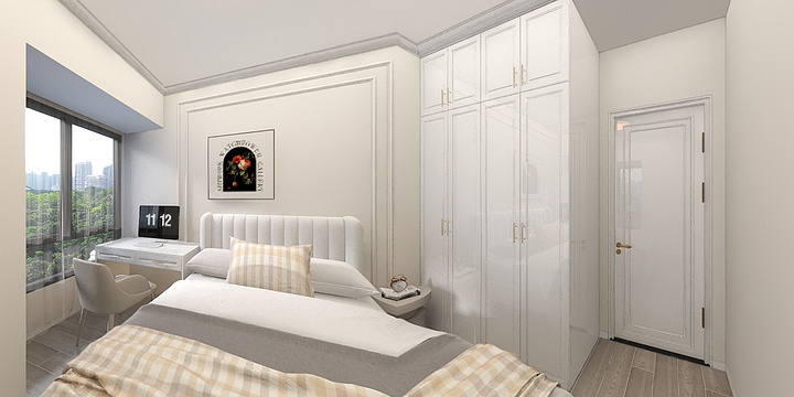 ~全景图-轻法卧室全景图-装修设计方案