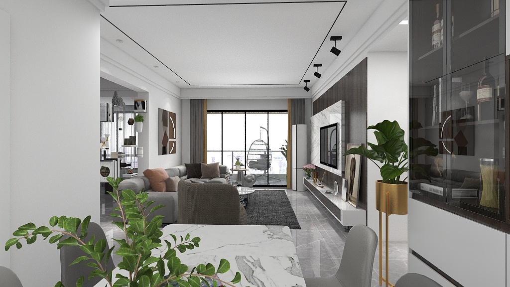 彭东15696175498-136方清新简约三居-装修设计方案