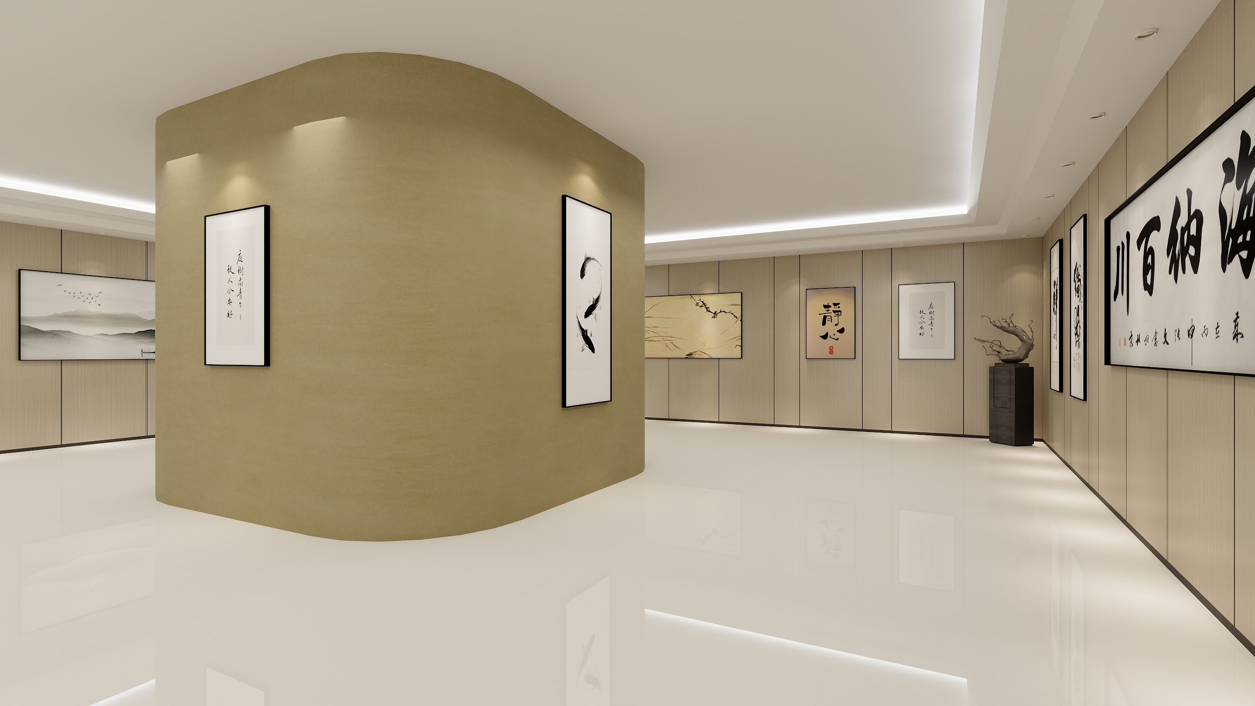 八佰设计室-书法展厅-装修设计方案