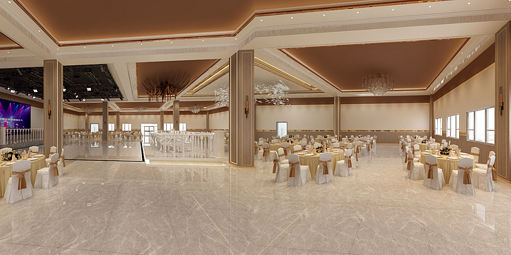 飞帆装饰设计-火焰山宴会厅-装修设计方案