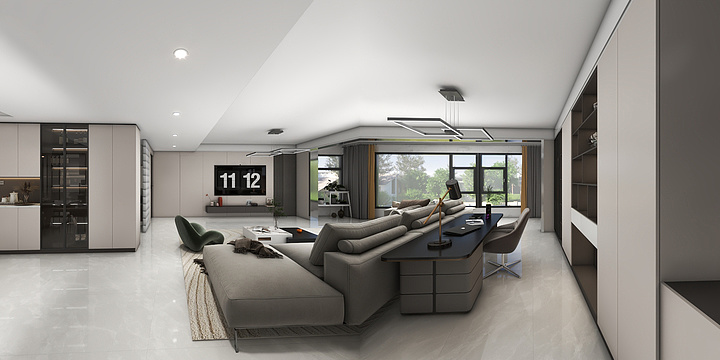 马文静爱搬砖-潍水春风｜现代极简三居172-装修设计方案