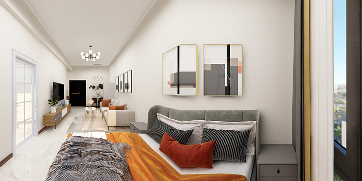 省心租-洲际·健康城  47㎡.-装修设计方案