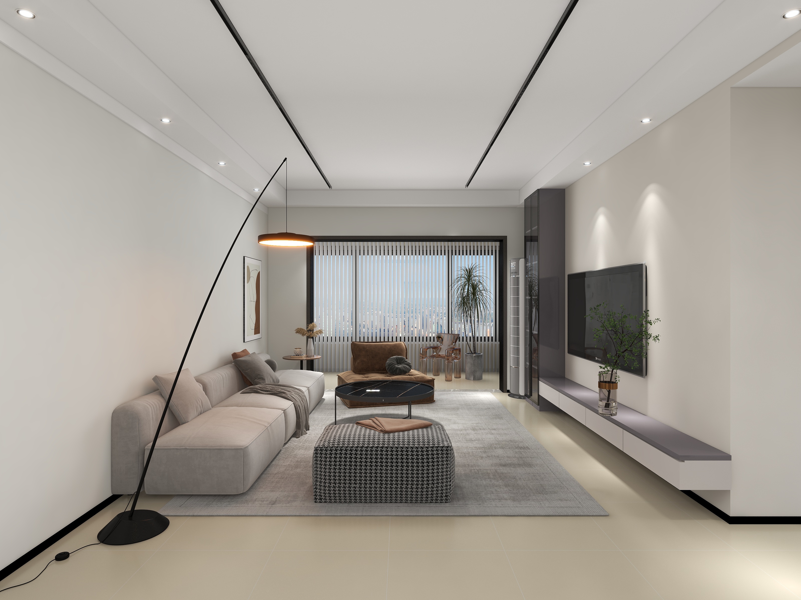 喵小姐Miss-128平极简风格美伦骊园-装修设计方案