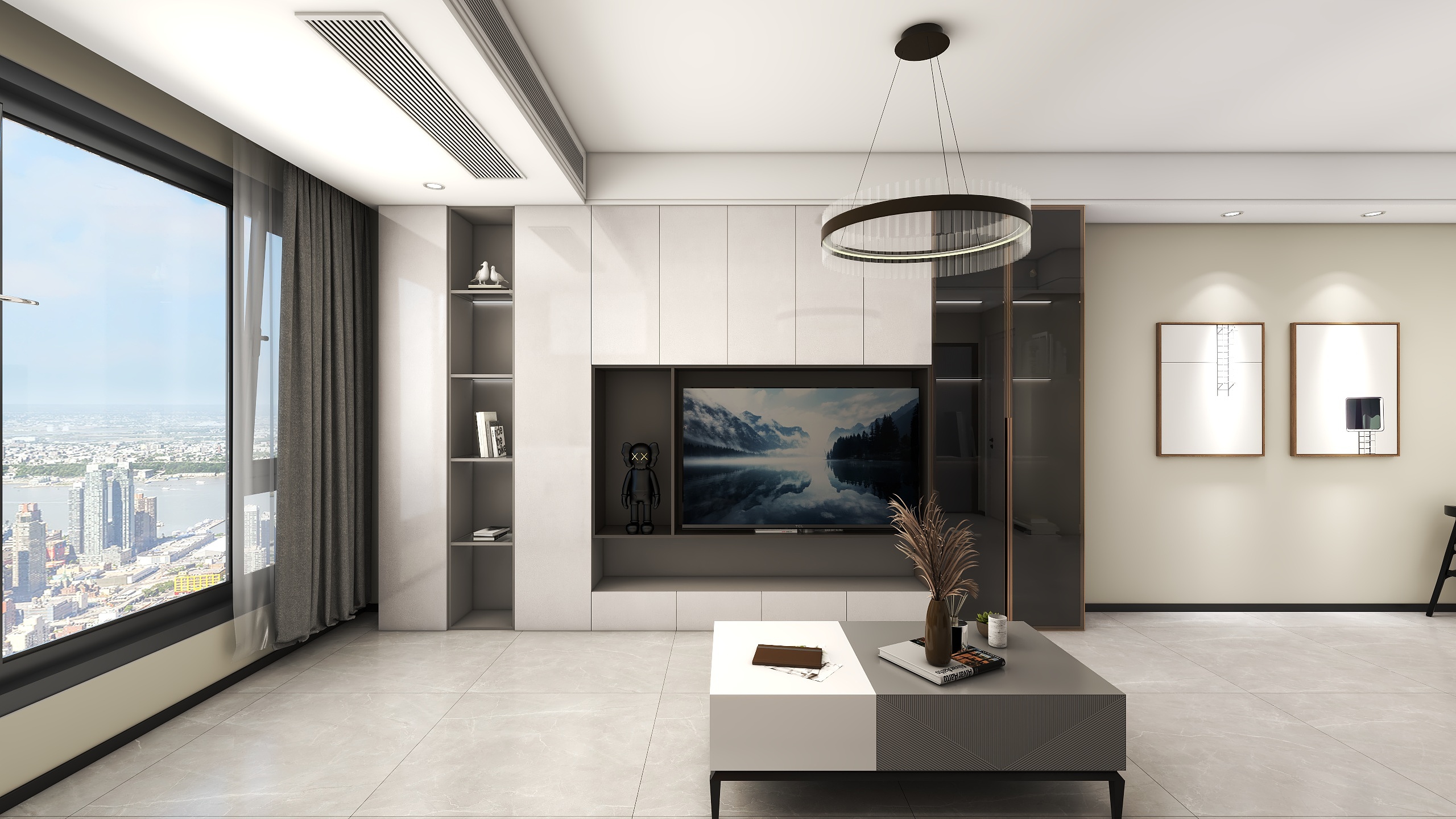 知行空间设计1-现代简约69㎡2室-装修设计方案