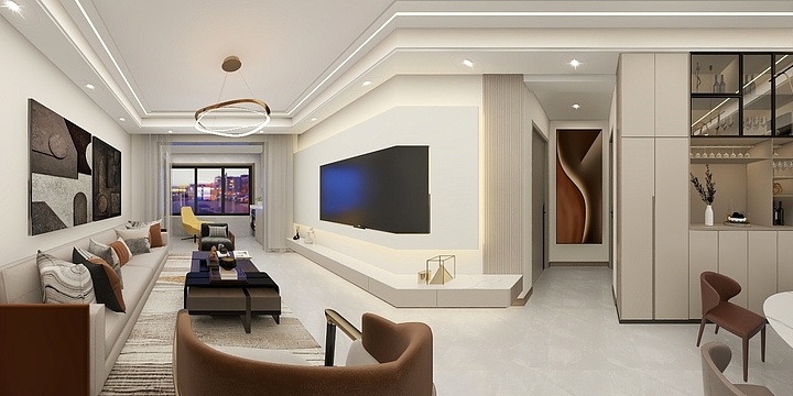 鹏鹏老师-朗阁大业城2-1-601贺先生雅居全案设计-装修设计方案