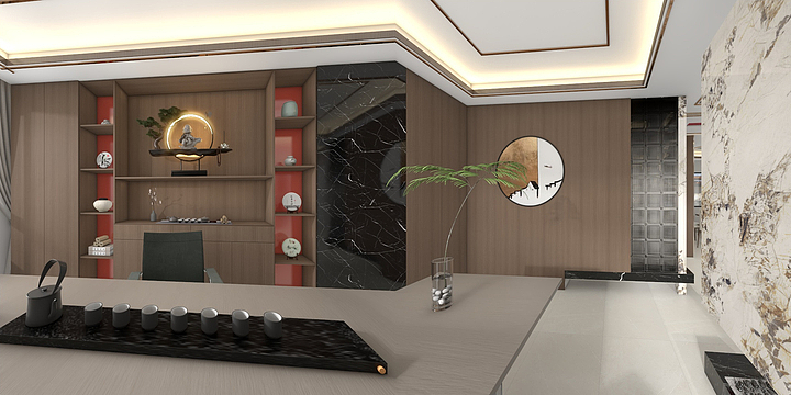 Schlumberg-红星天伯160新中式-装修设计方案