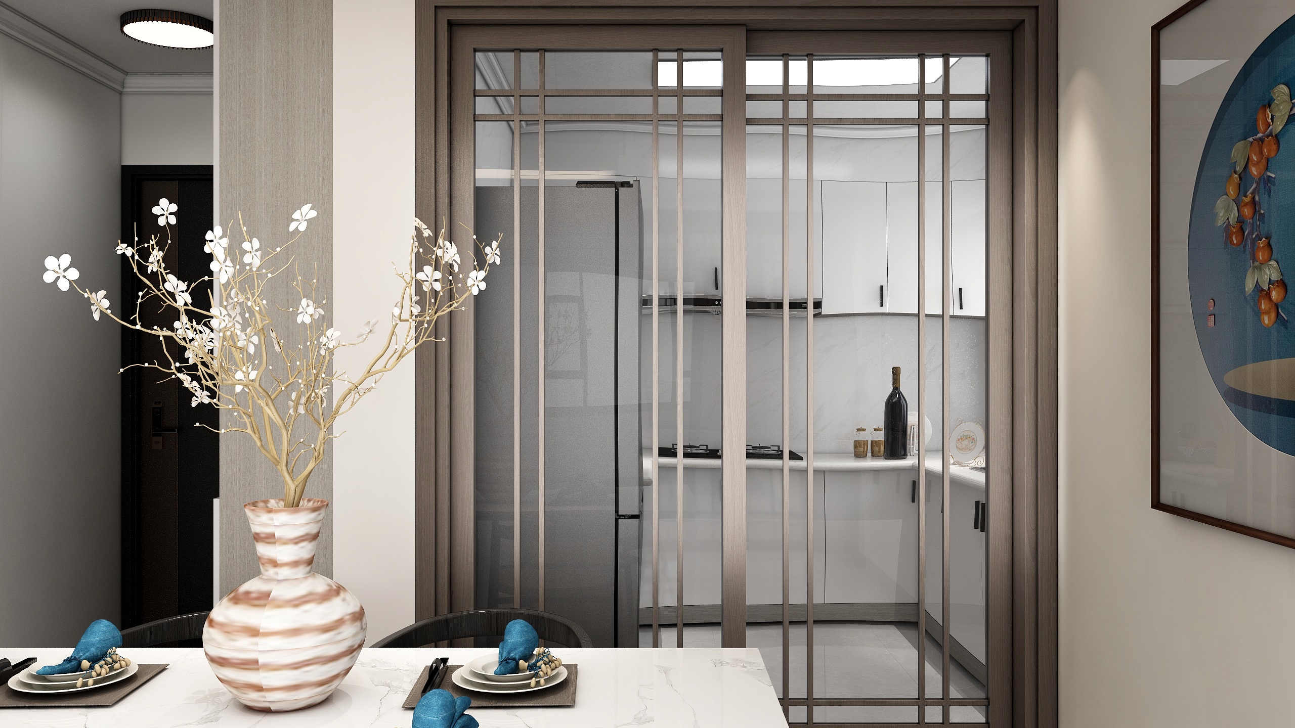 鸿舍装饰设计-保利和府105㎡3室-装修设计方案