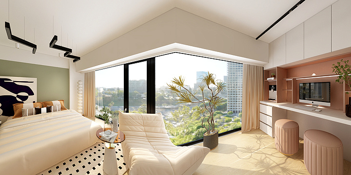 张广超-40m²奶油风LOFT-装修设计方案