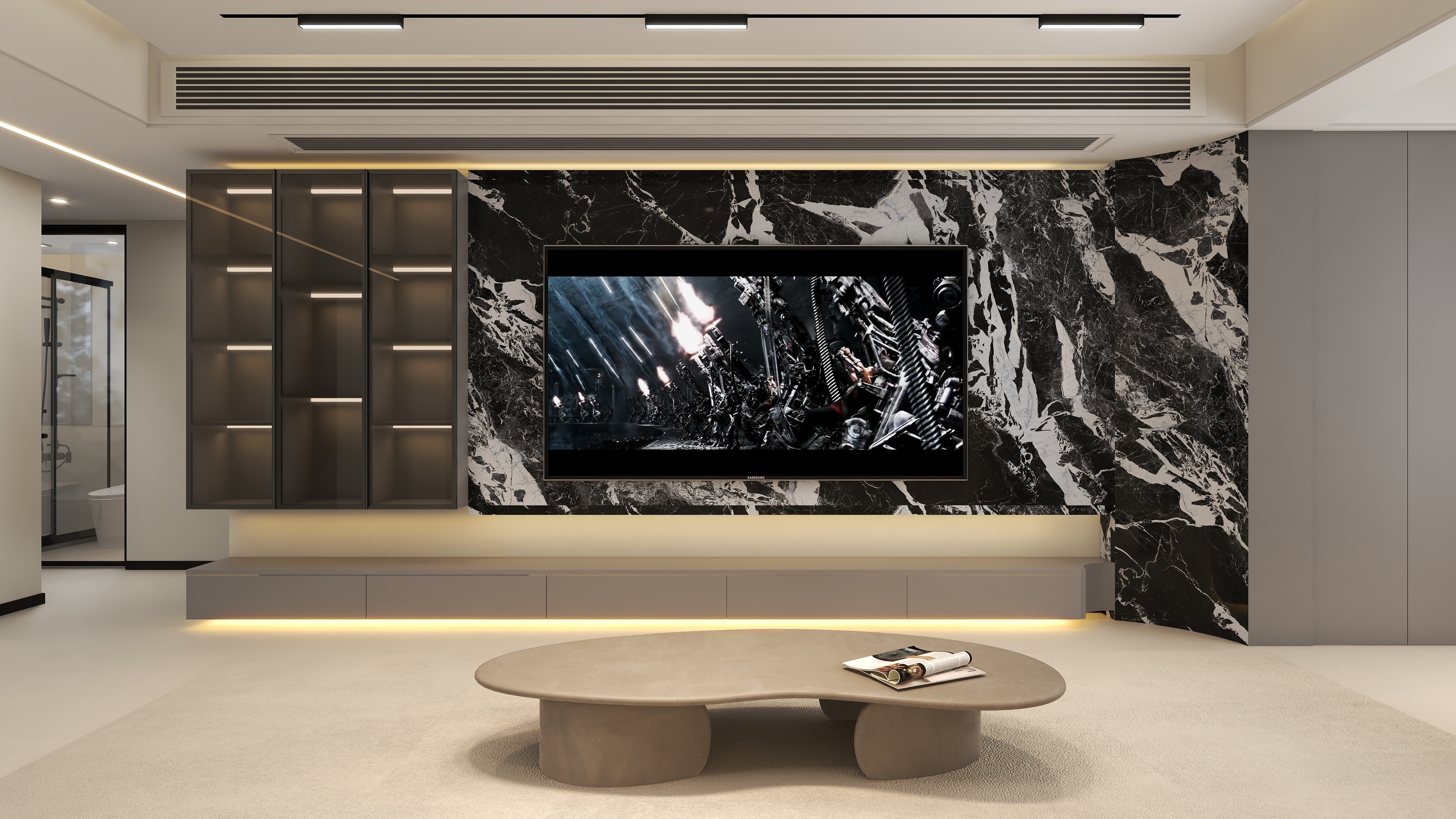 西安设计师汤汤-128平现代极简装修效果图