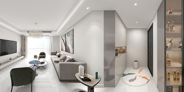 洪湖楼盘案例分享李工设计-当代城6-204-装修设计方案