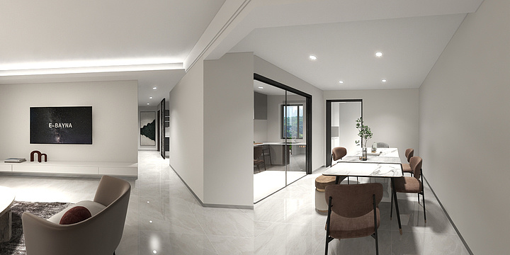 李泽楠-海航城 125平米 三房-装修设计方案