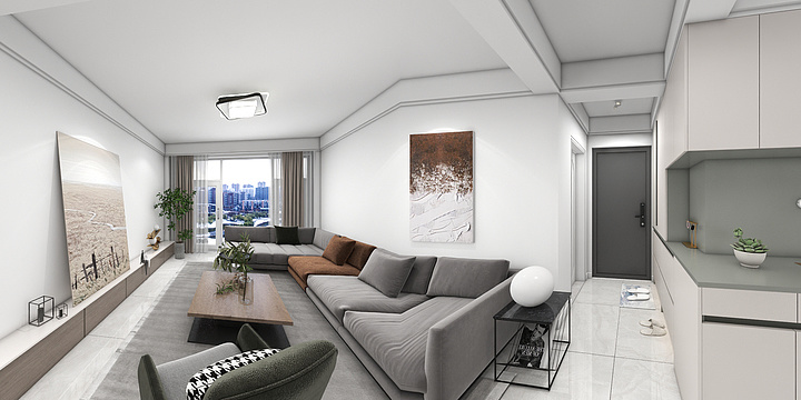 全案设计师高桥-悦湖湾40号楼2单元1503 效果图-装修设计方案