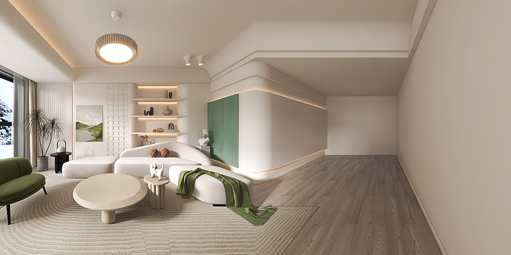 渐层-4.30奶油客餐厅-副本-装修设计方案