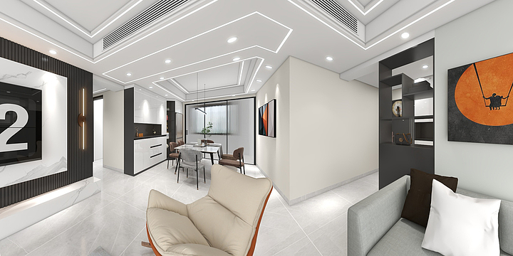 三木18-香山别院12栋602号效果图-装修设计方案