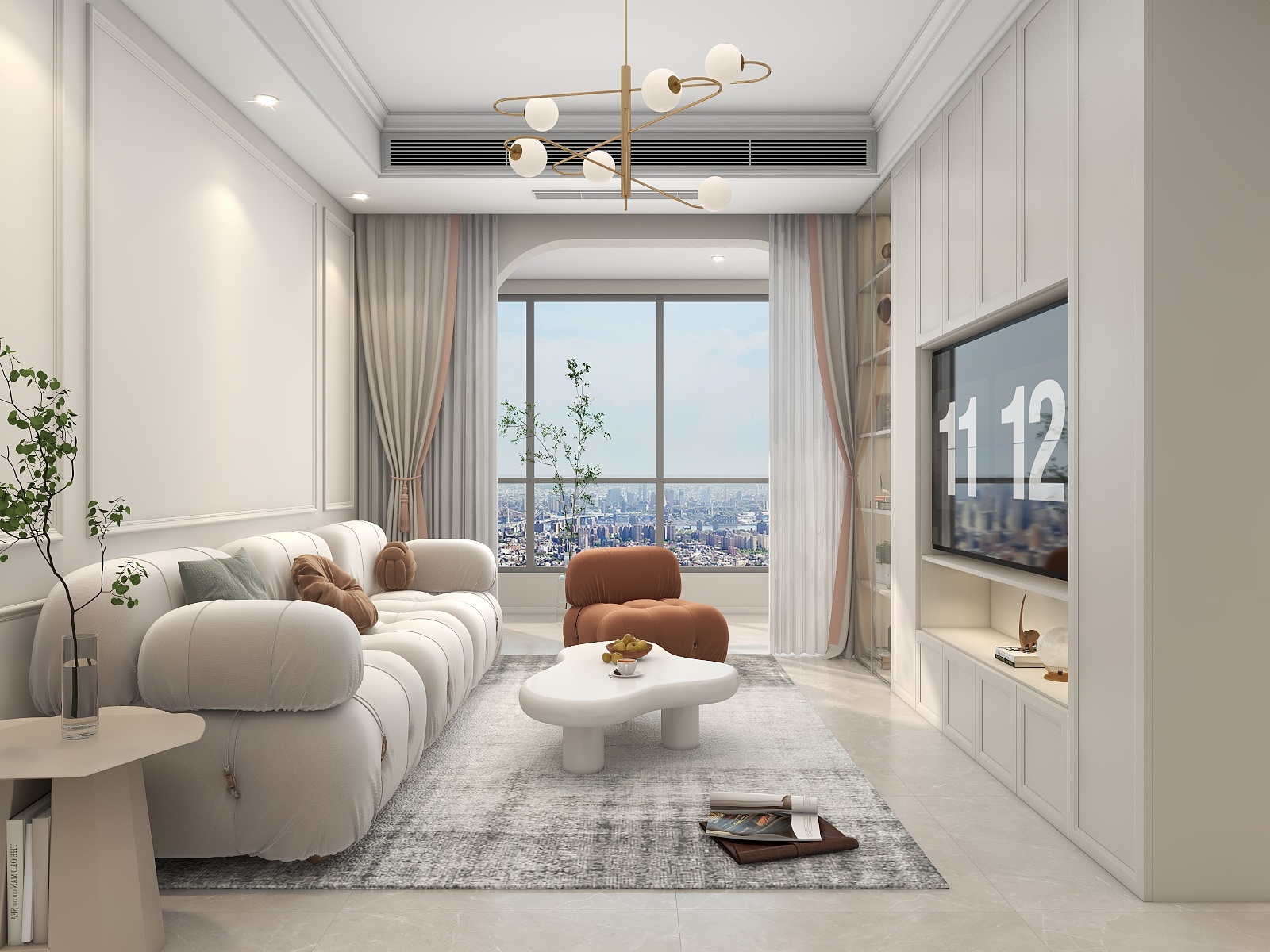 吴爽-轻法式风格三室设计装修效果图