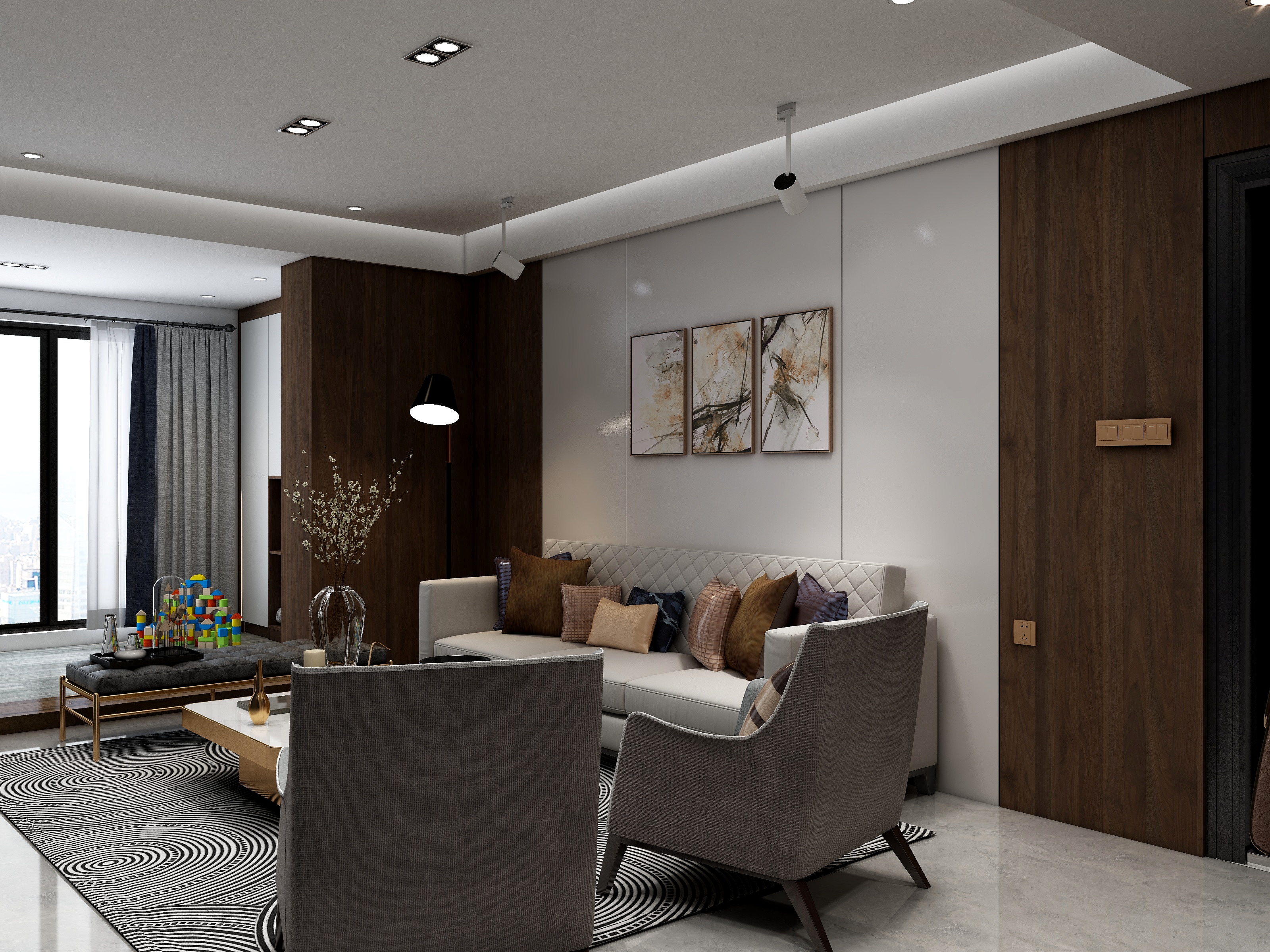 凯撒144-现代简约 壹品湾三期装修效果图