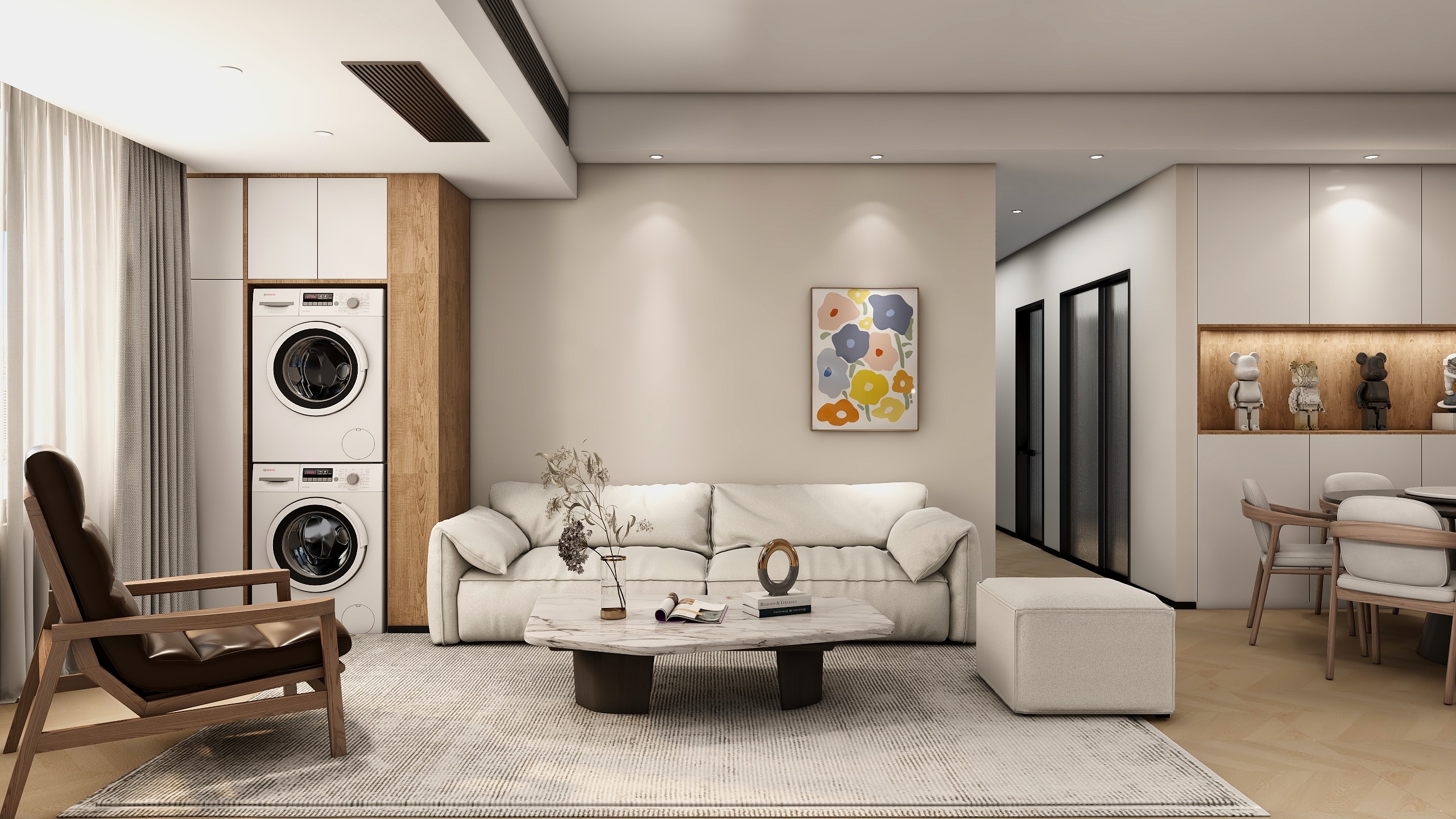 Z张张张张张-原木风客餐厅-装修设计方案