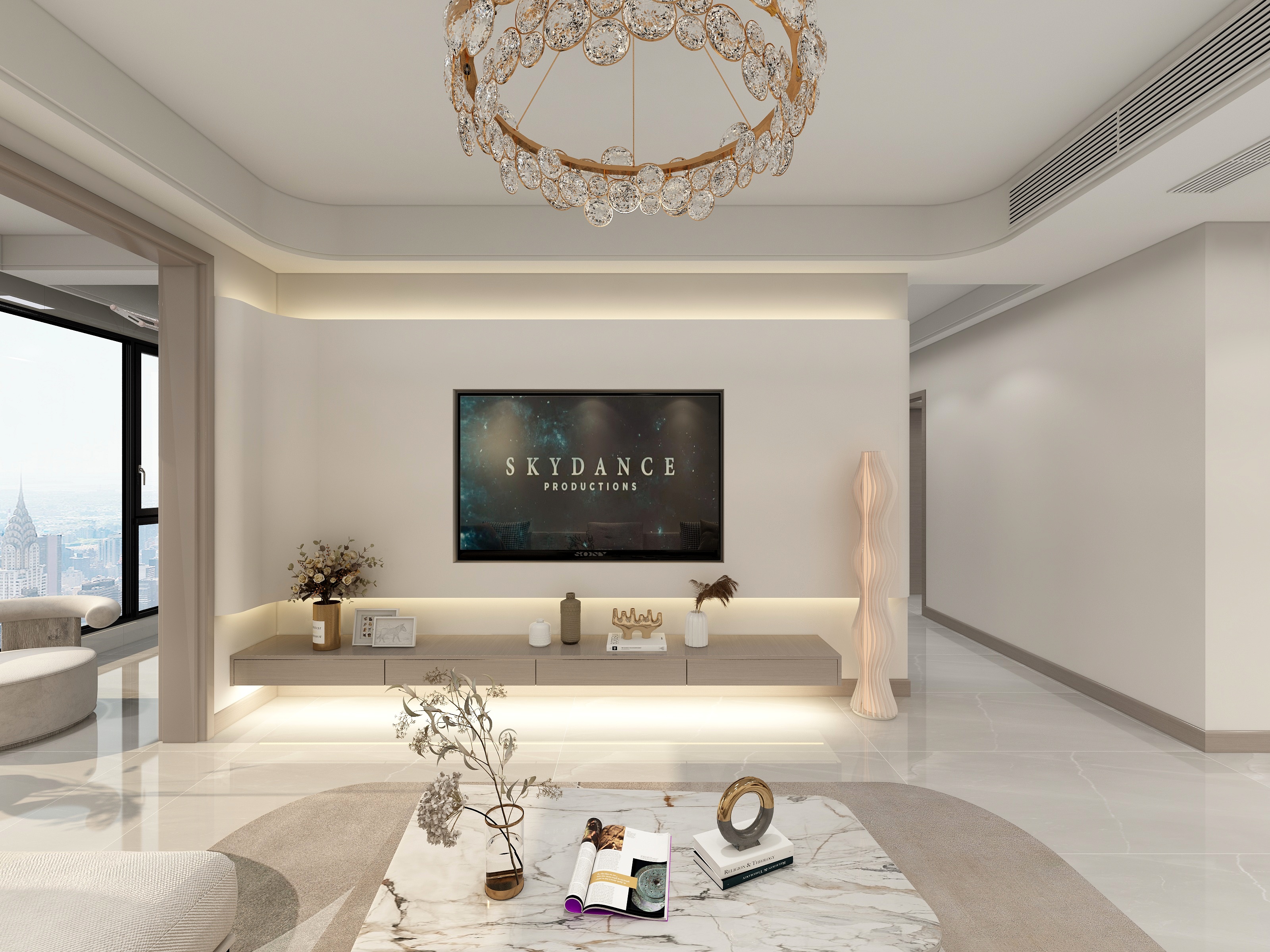 杨华-现代简约103㎡3室装修效果图