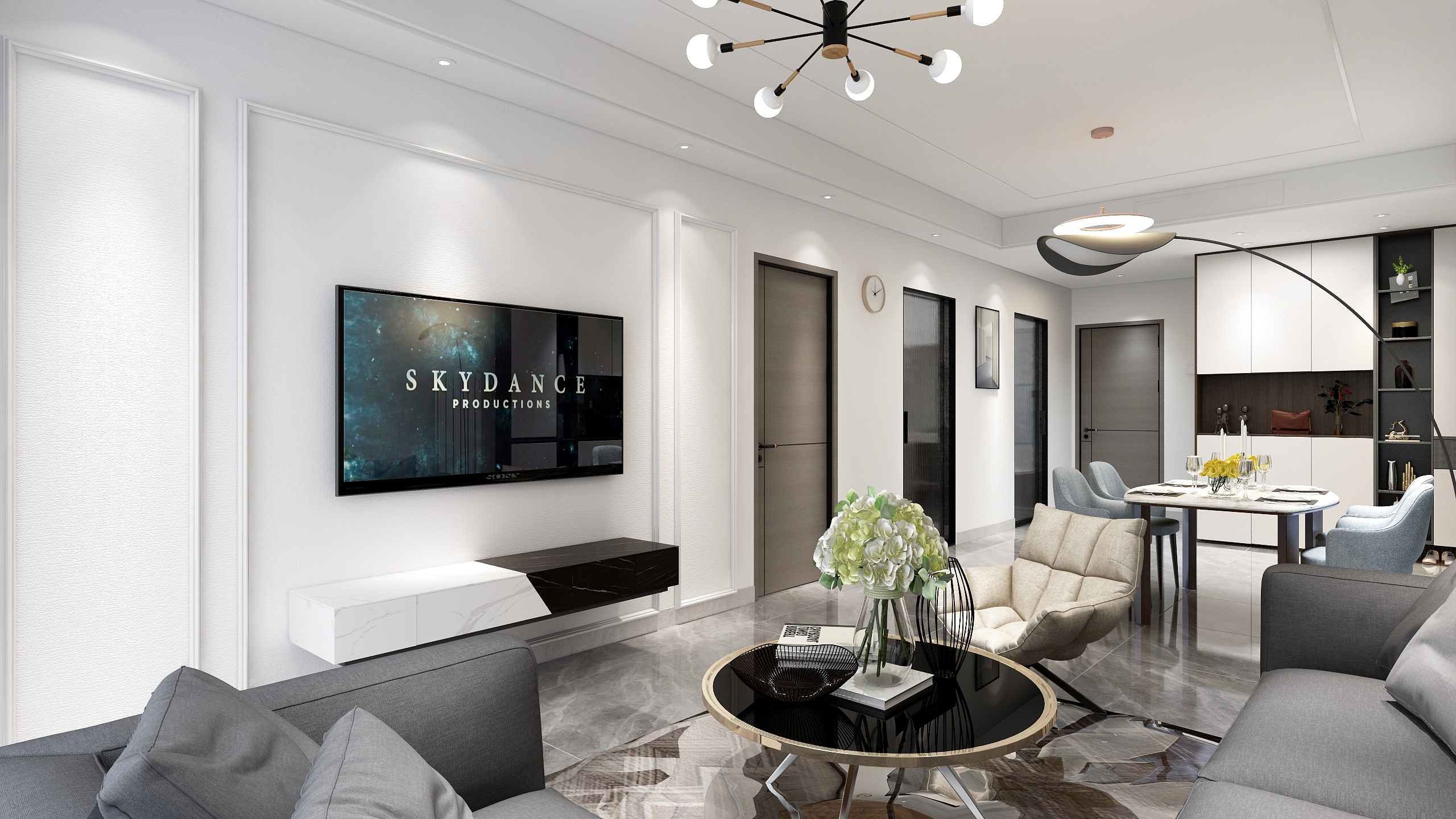 马头山-花山郡-三期96㎡3室-装修设计方案