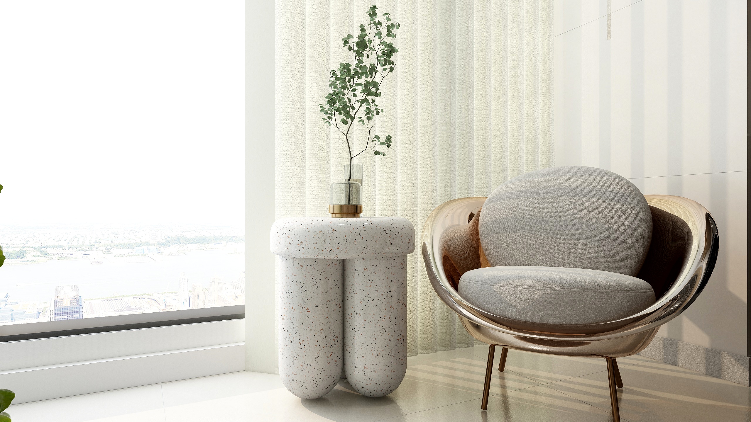 舍計-海德公园81㎡3室装修效果图