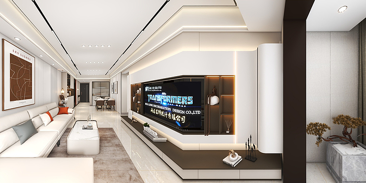 画龙装饰设计-112方博悦湾-wupingfenggui-装修设计方案