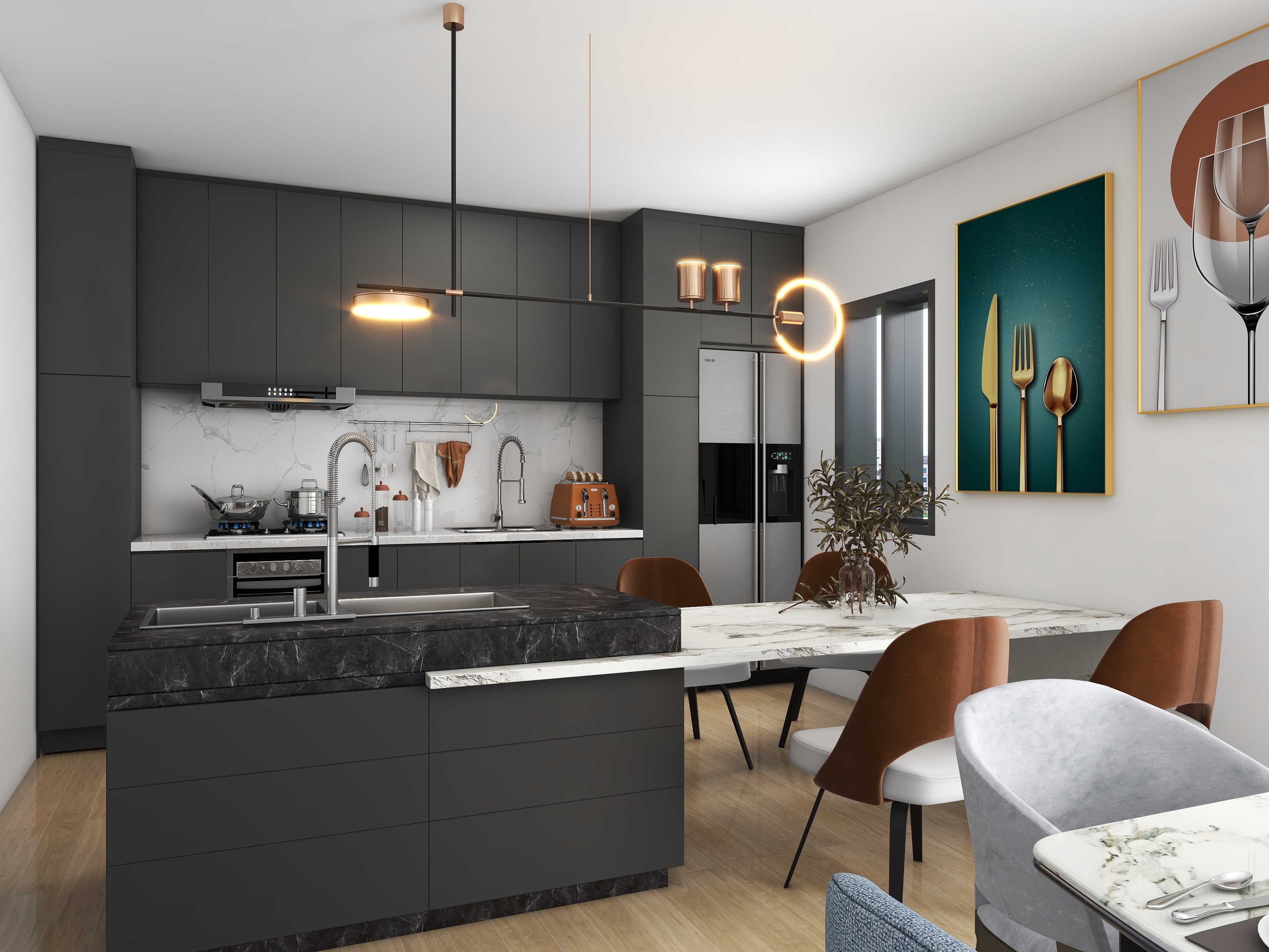 览木家具Design-闲林山水现代简约161㎡2室-装修设计方案