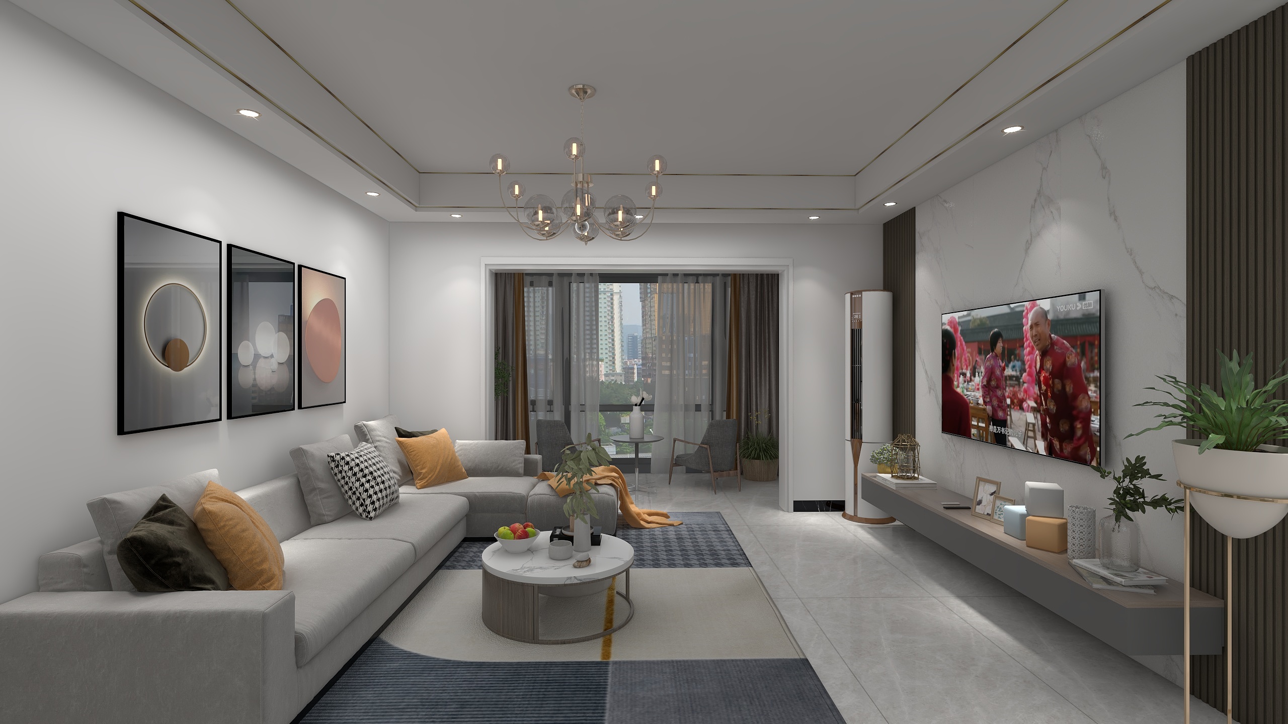 格莱斯刘晓阳-南方花园-现代简约装修效果图