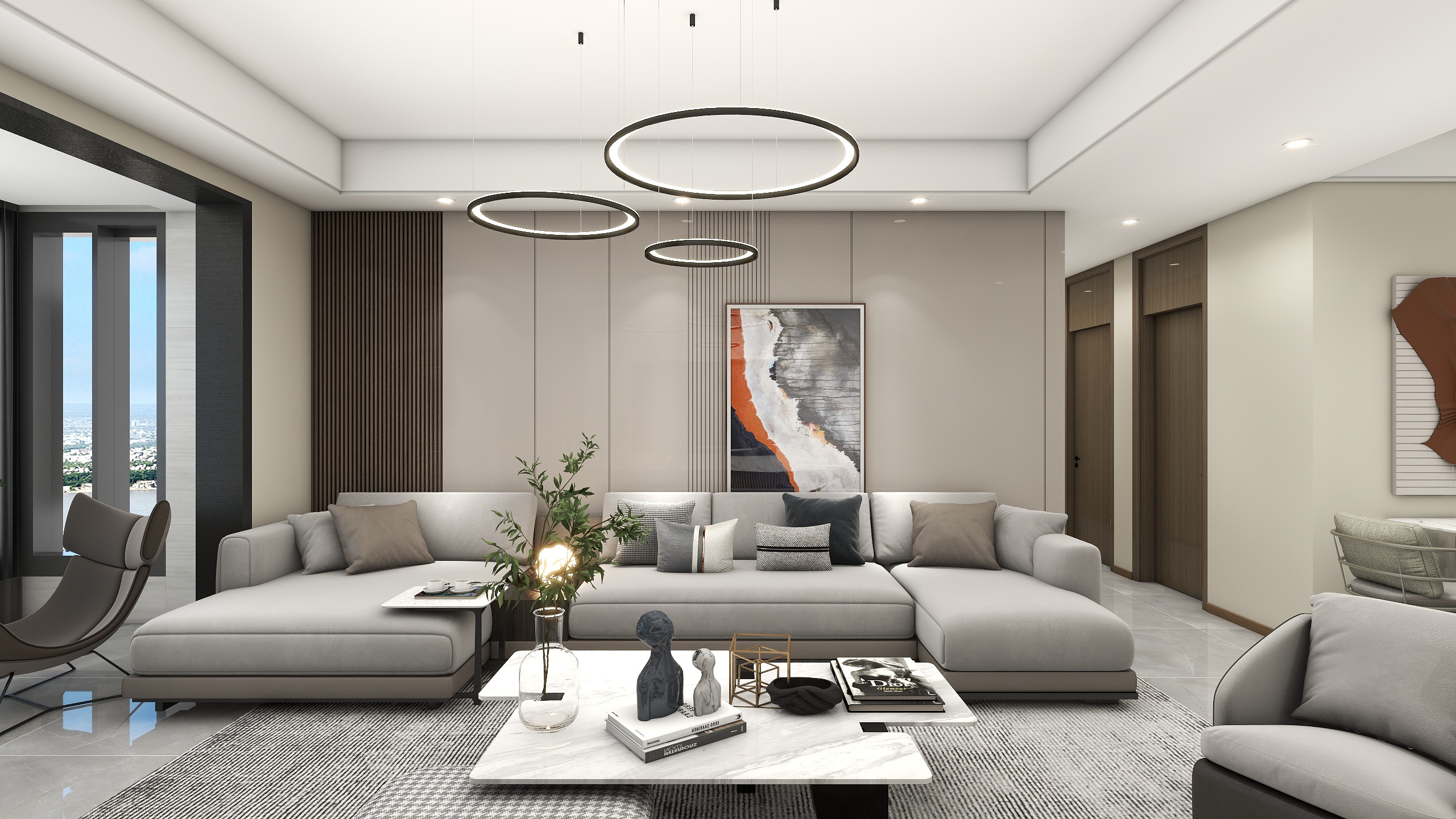 星空设计500一套-四居现代简约121㎡装修效果图