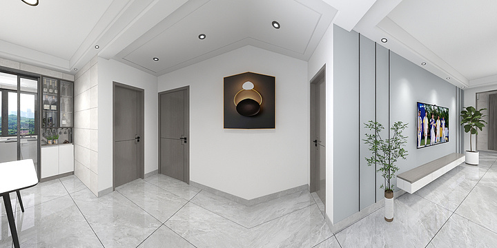 玉峰装饰设计建材鹰牌陶瓷-广惠15栋601-装修设计方案