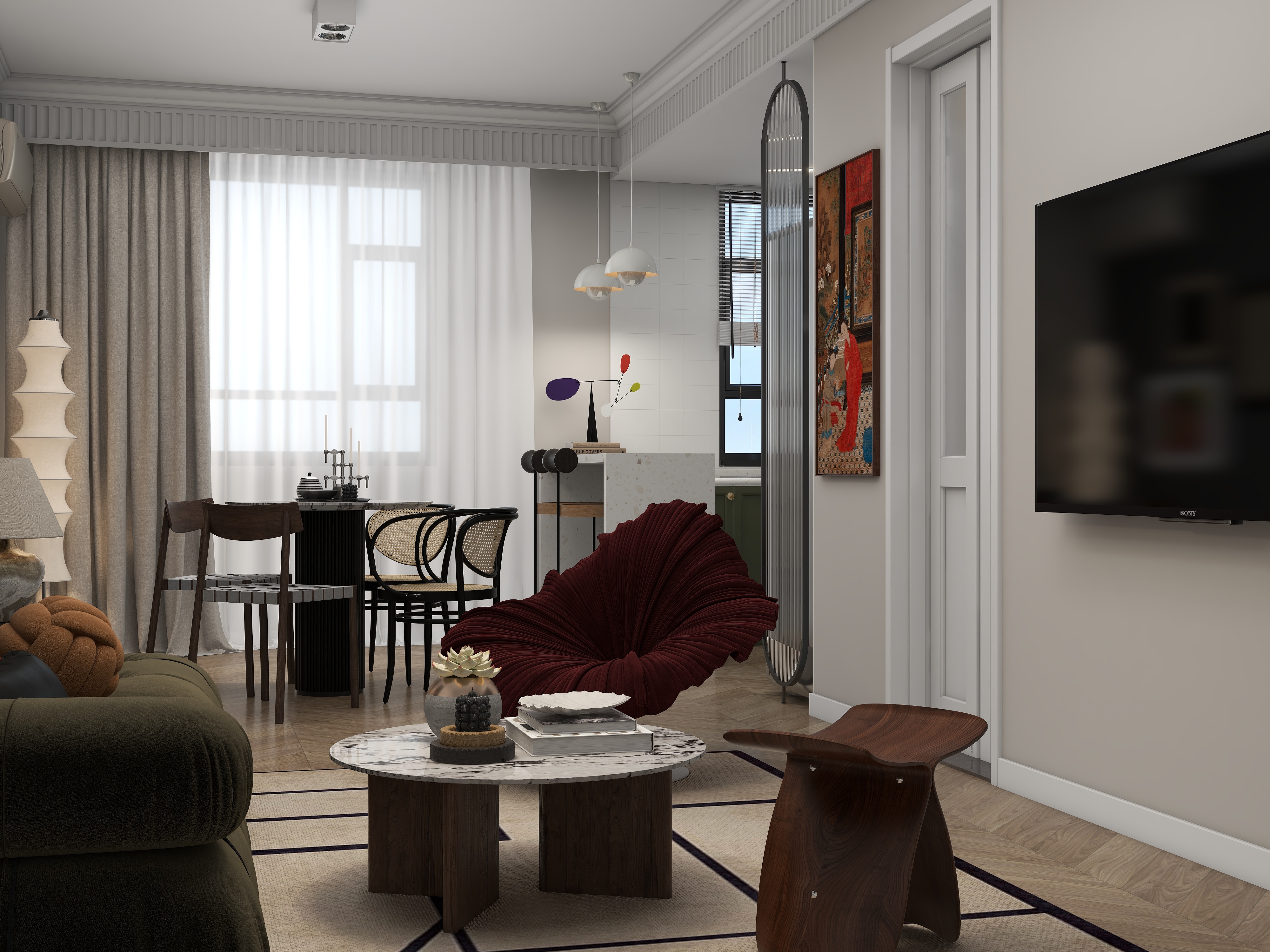 JedrecTsai_蔡啊-花·柒-南洋复古70㎡装修效果图