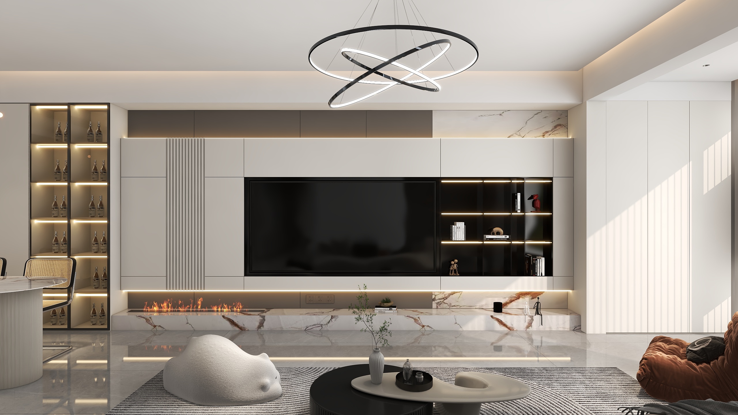 蒋祥如-143㎡现代轻奢风格装修效果图