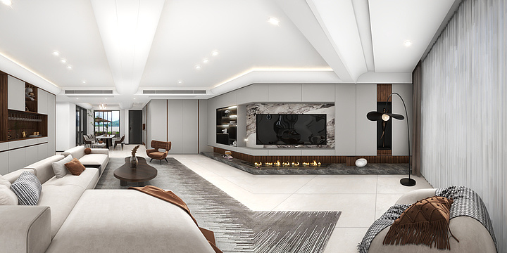 一叶设计机构-程湖公园小区现代简约风格-装修设计方案