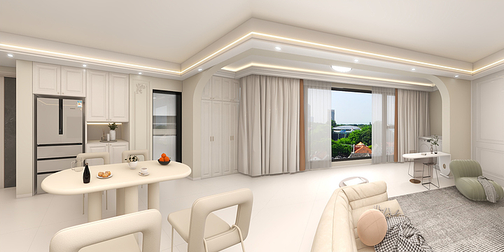 枫影啊-法式奶油-装修设计方案