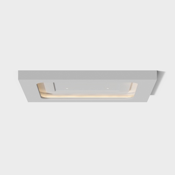 Modern Rounded Gray Ceiling 3D Model