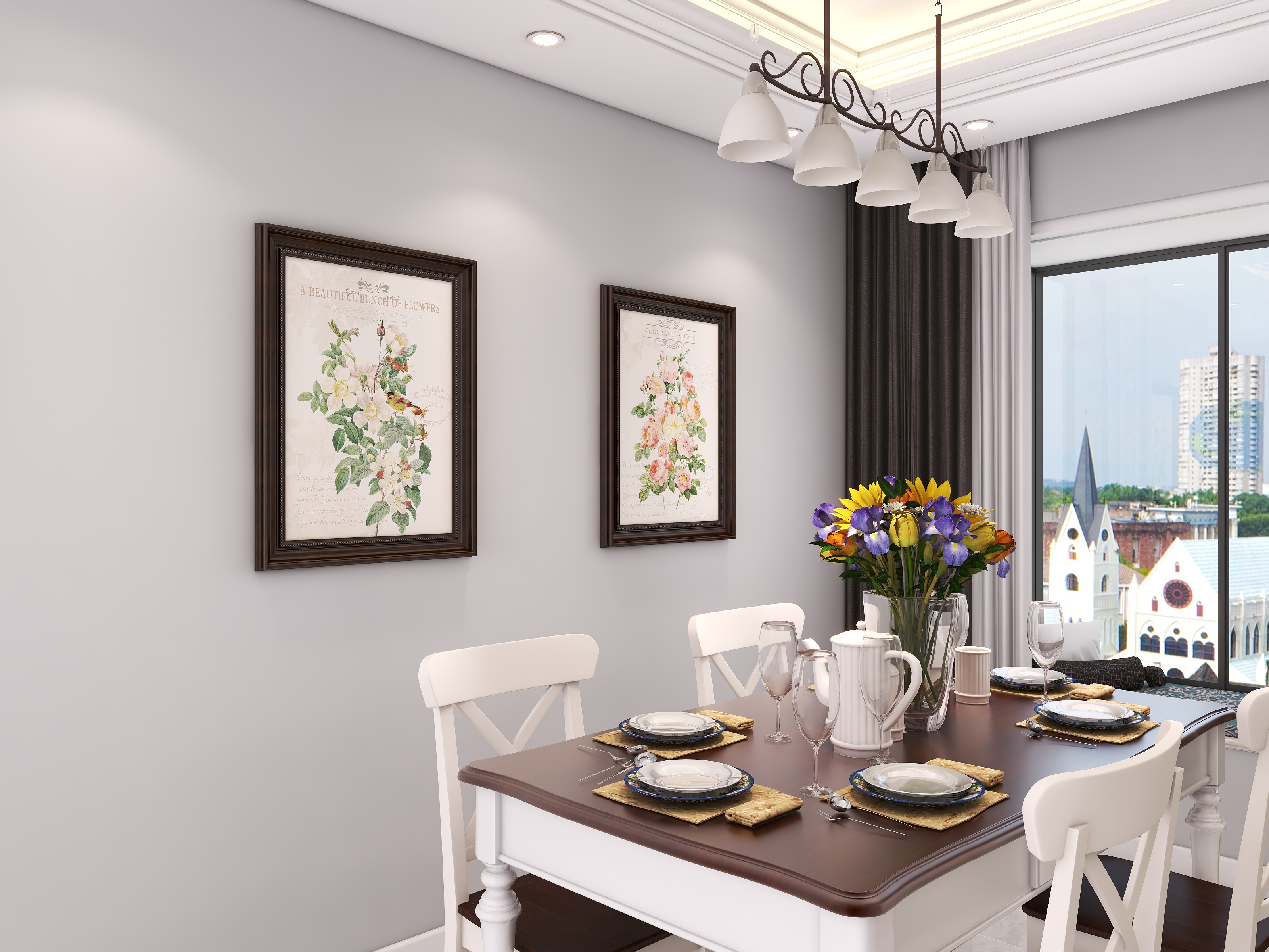 余生室内设计师-盛世华府小区-美式风格装修效果图