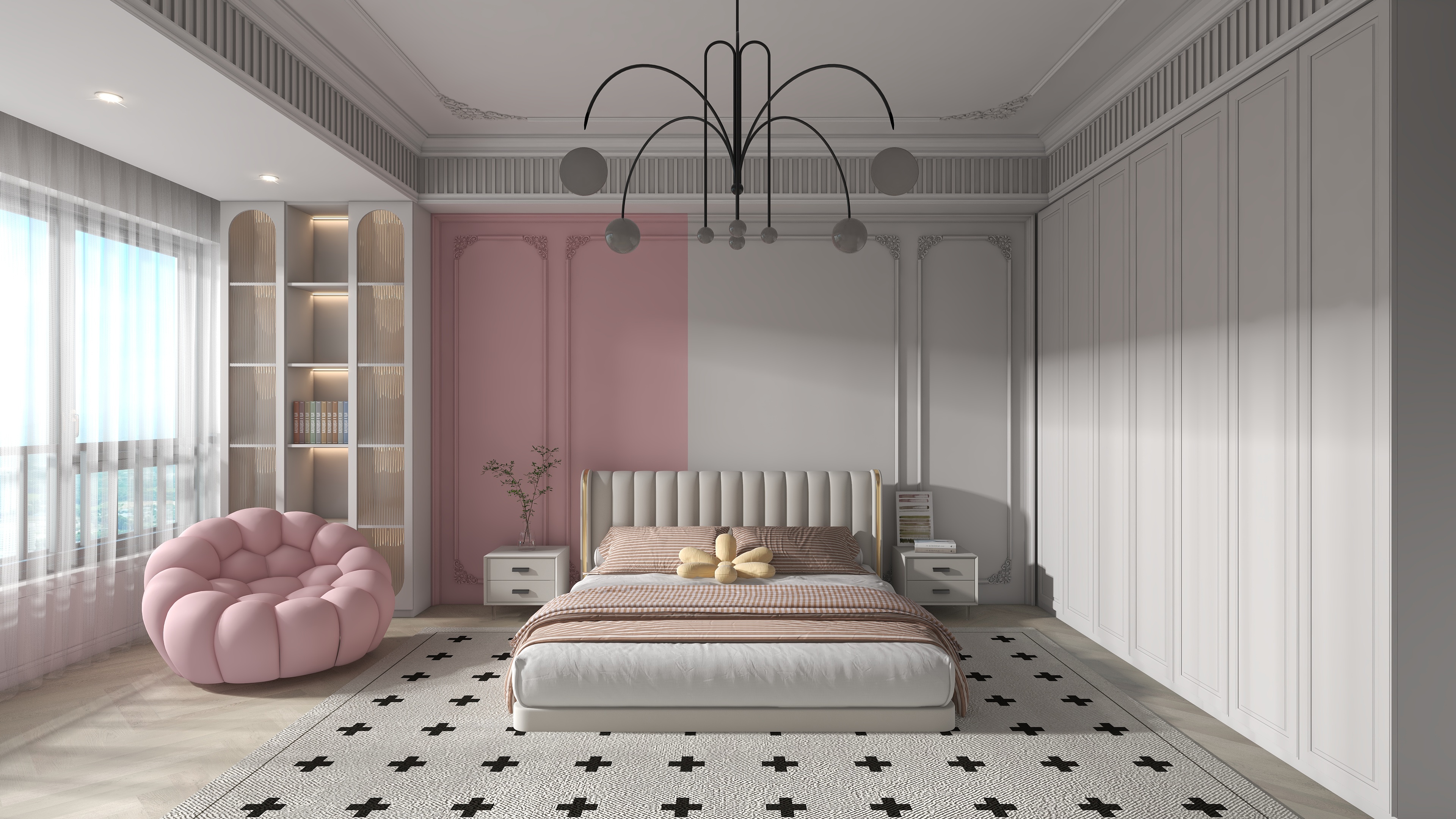 HJWY~SD-小法风公主房-装修设计方案