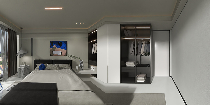 一尺家装全案设计-现代主卧-装修设计方案