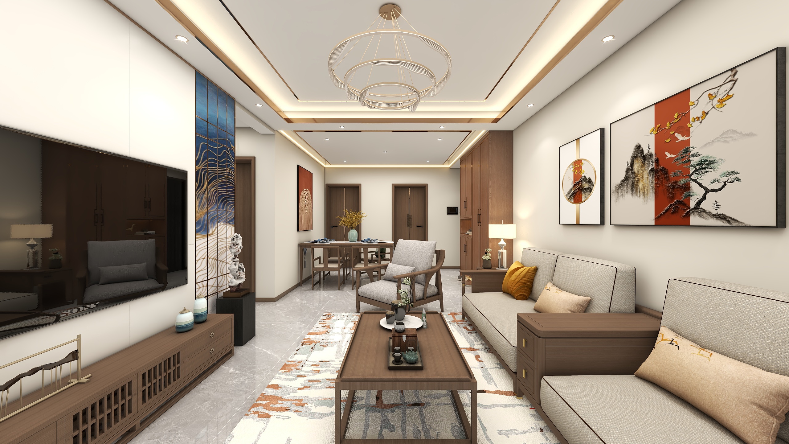 环宇0315-华宇百花谷83㎡3室装修效果图