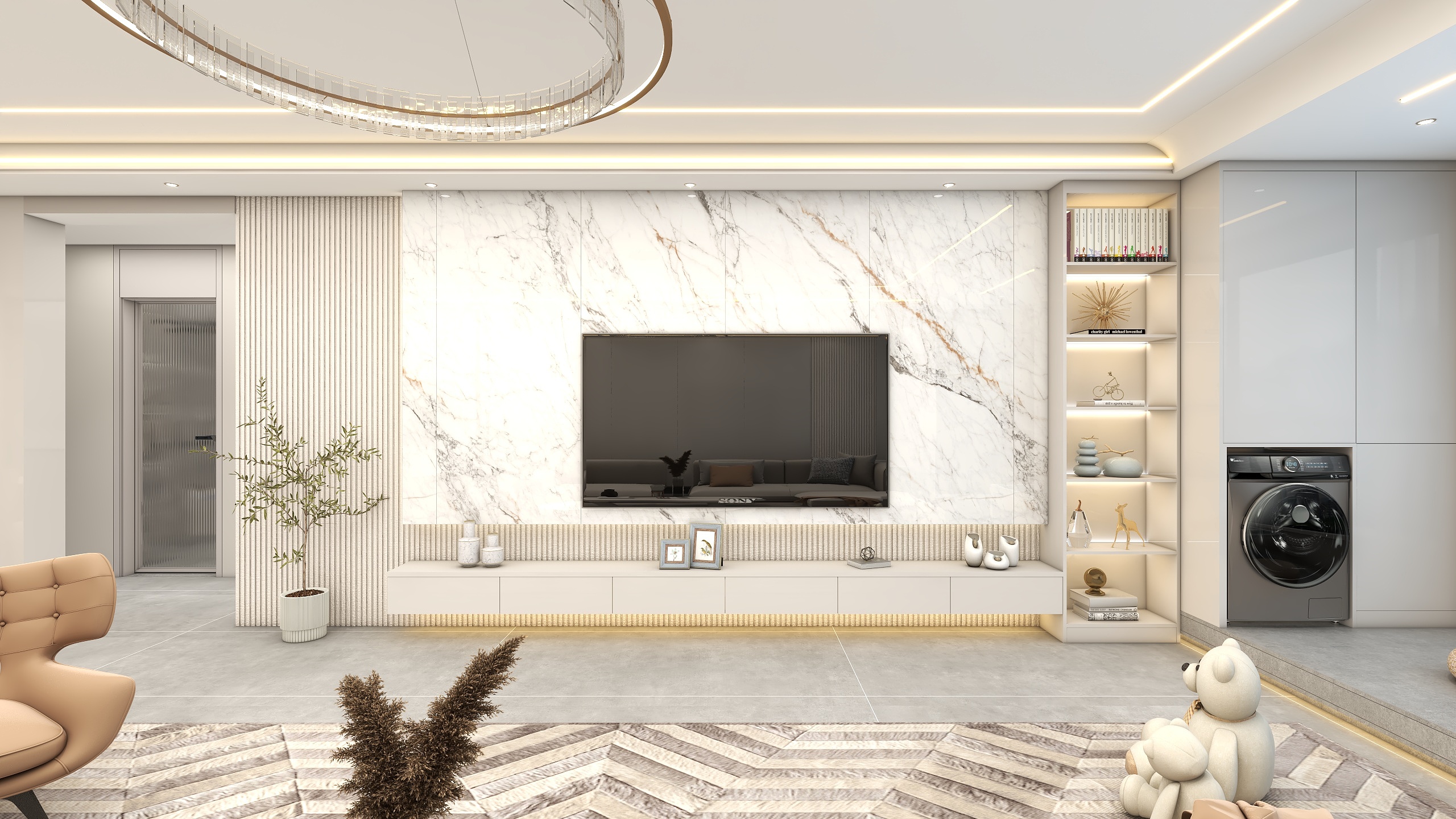 环宇0315-东盛苑小区134㎡3室装修效果图