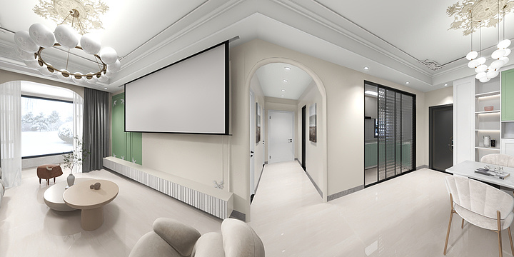 设计安禾-现代奶油风-装修设计方案