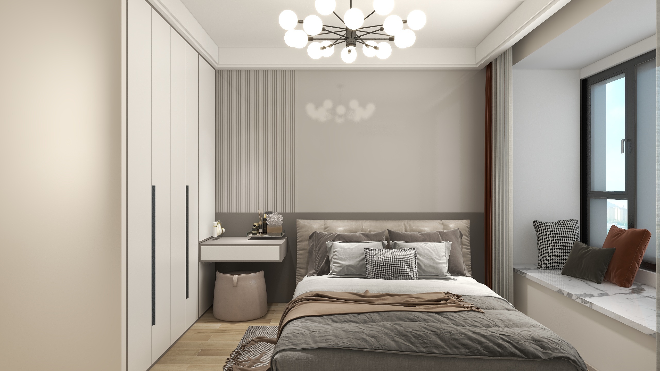 JiuJiu-Design-70平现代厨房卧室-装修设计方案