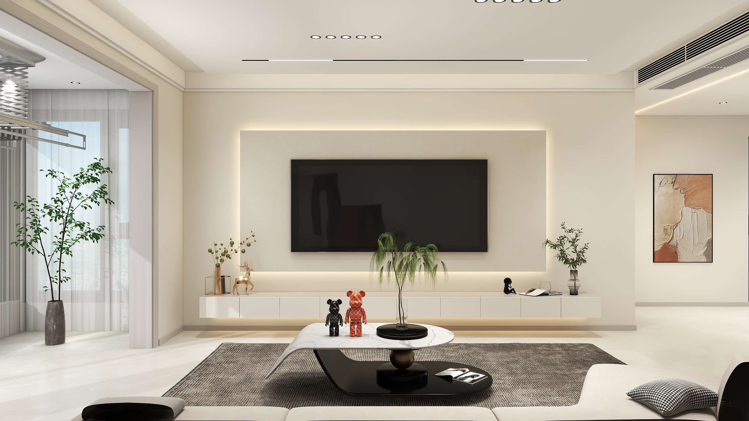 JiuJiu-Design-84㎡1室-装修设计方案