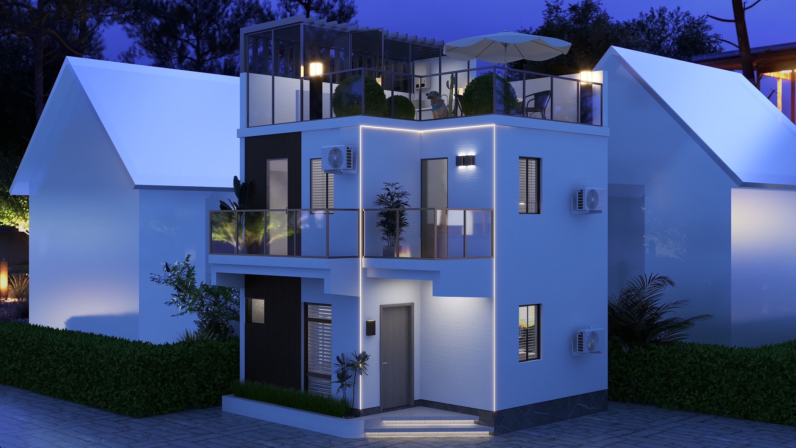 陈建伟-城中村自建房[混搭】装修效果图