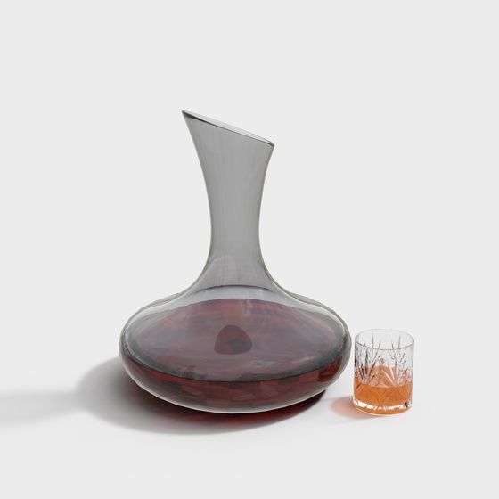Modern wineware decanter