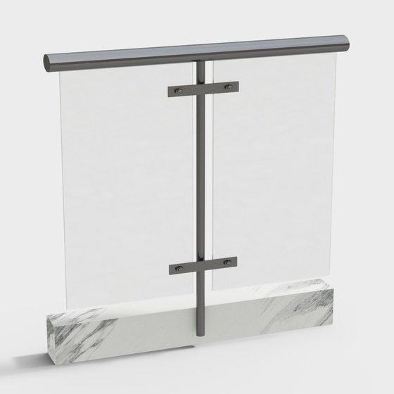 Modern glass guardrail