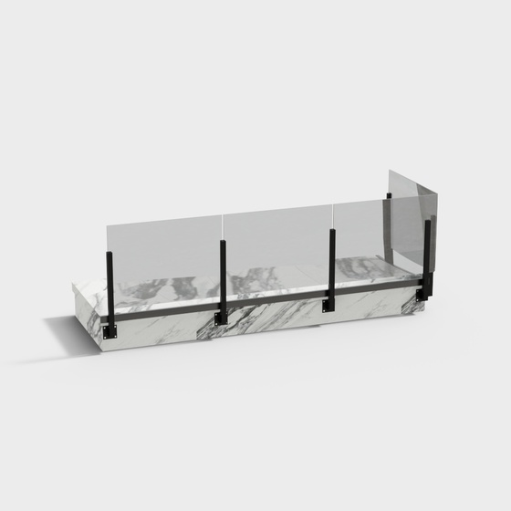 Modern glass guardrail