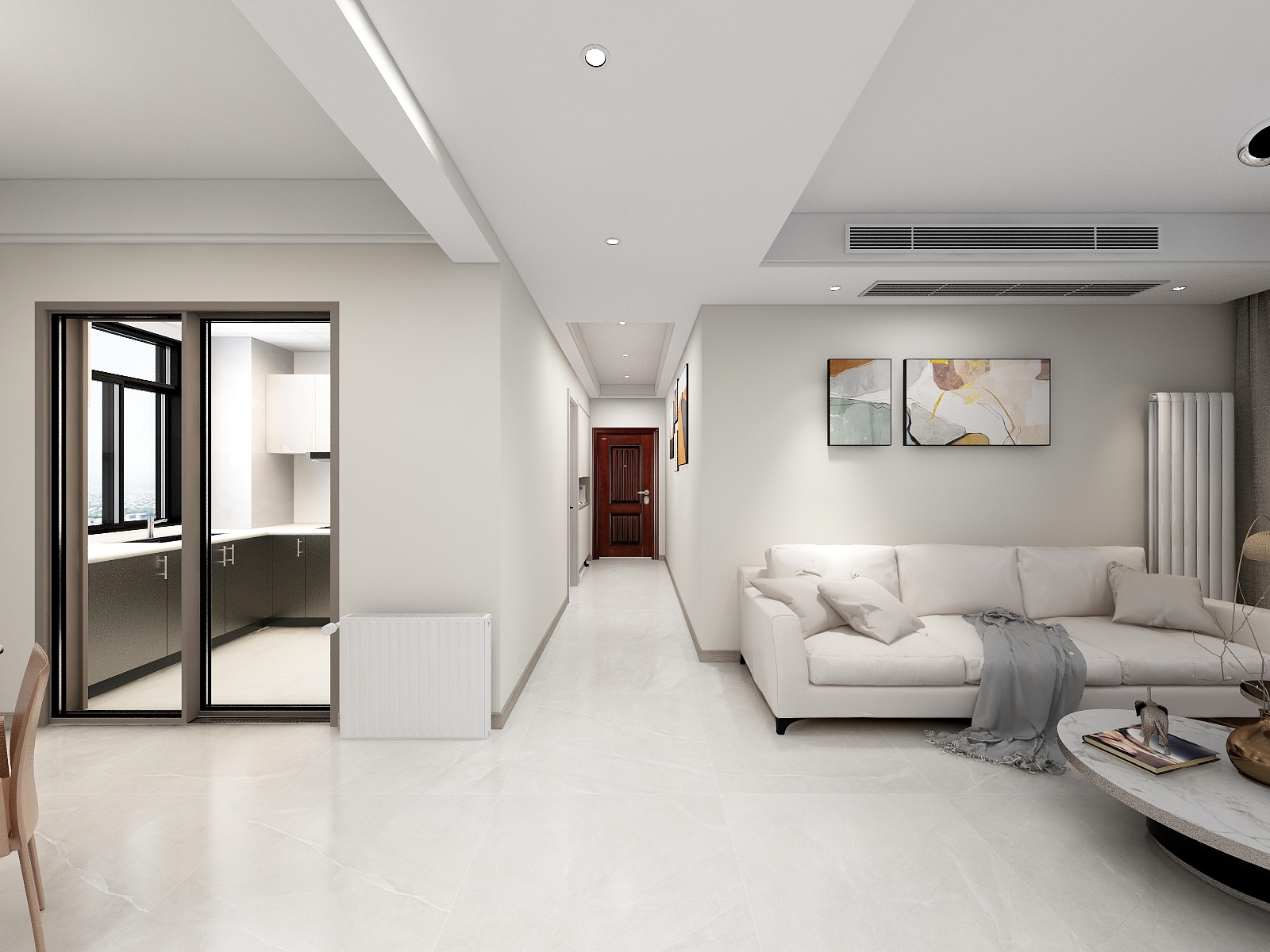 合肥双诚-M璘-大众城市之光107㎡2室装修效果图