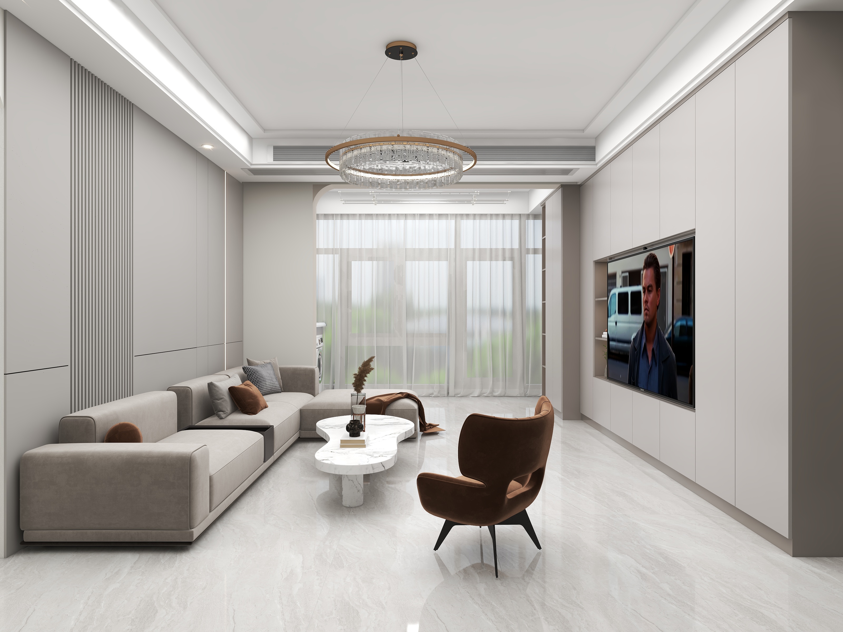 壹诺设计工作室-102㎡3室-现代风装修效果图